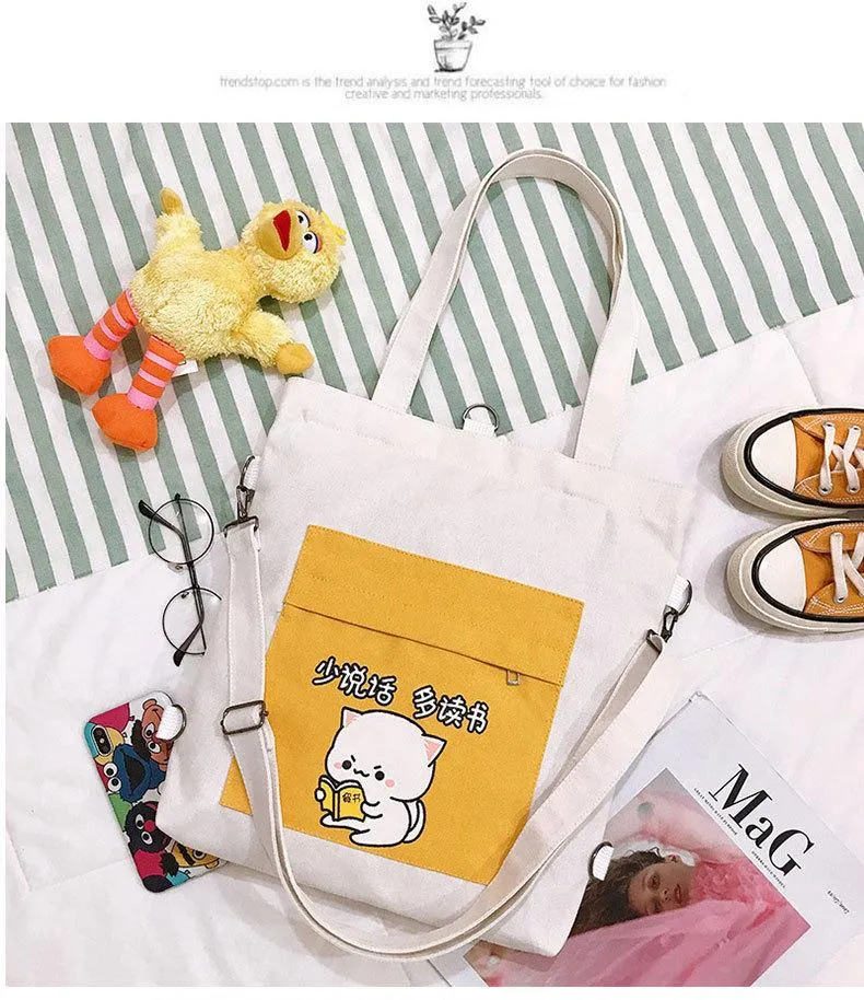 Multi-purpose Cat Learning Tote Bag
