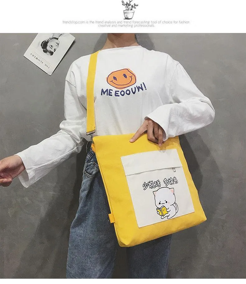 Multi-purpose Cat Learning Tote Bag