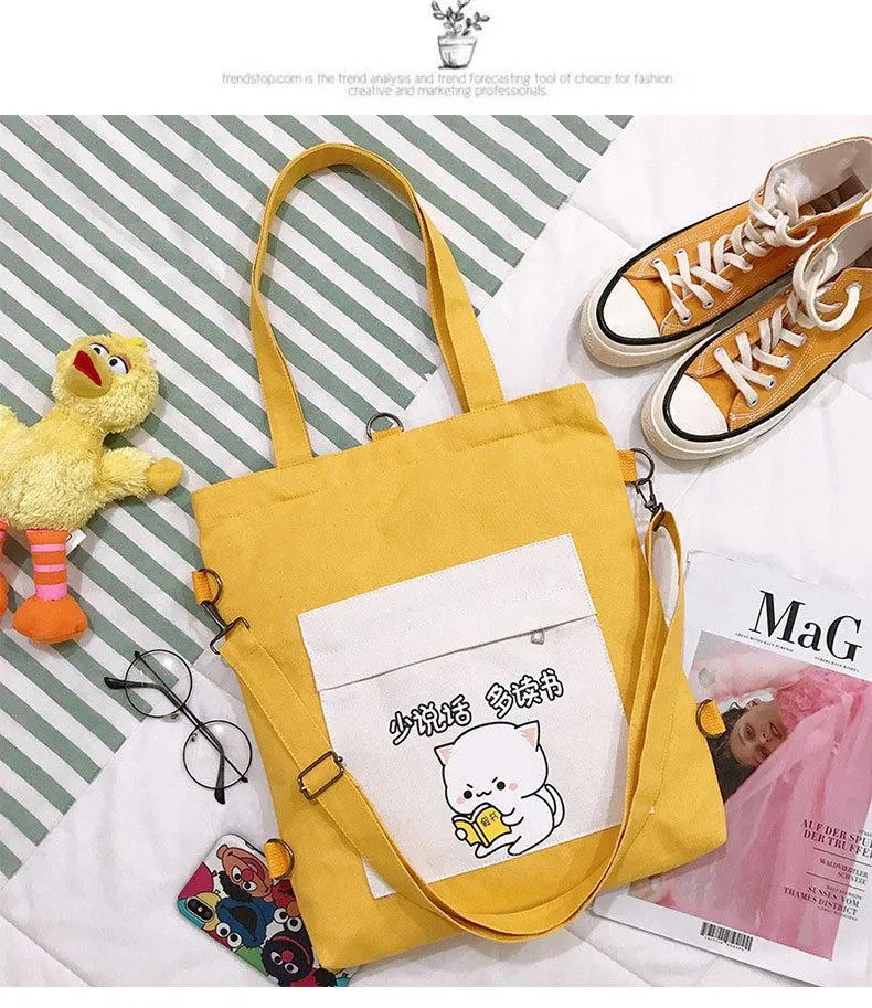 Multi-purpose Cat Learning Tote Bag