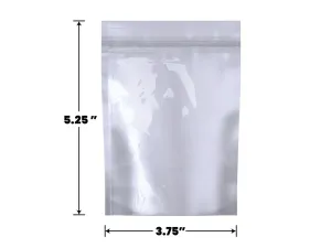 Mylar Bag White/Clear 1/8 Oz - 3.5 Grams (100 to 50,000 Count)
