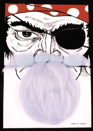 Nautical Beard Grey  Costume Accessories