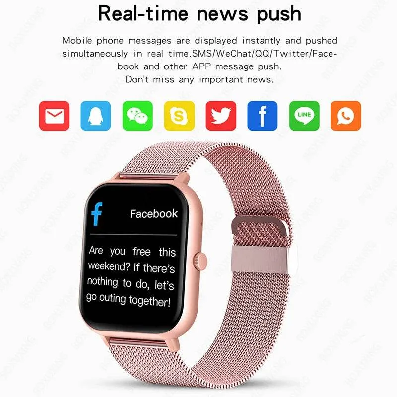 New Smart Watch Women Bluetooth Call Watch Fitness Tracker Waterproof Sport Smart Clock Fashion Ladies Men Smartwatch Woman
