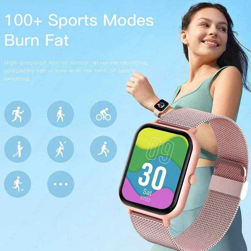 New Smart Watch Women Bluetooth Call Watch Fitness Tracker Waterproof Sport Smart Clock Fashion Ladies Men Smartwatch Woman