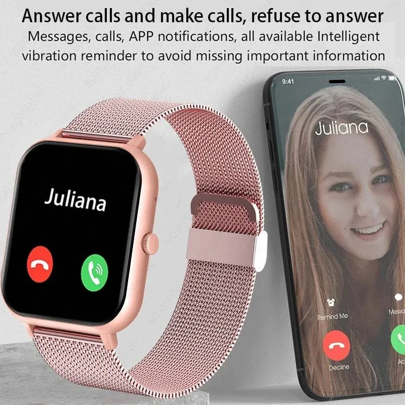 New Smart Watch Women Bluetooth Call Watch Fitness Tracker Waterproof Sport Smart Clock Fashion Ladies Men Smartwatch Woman