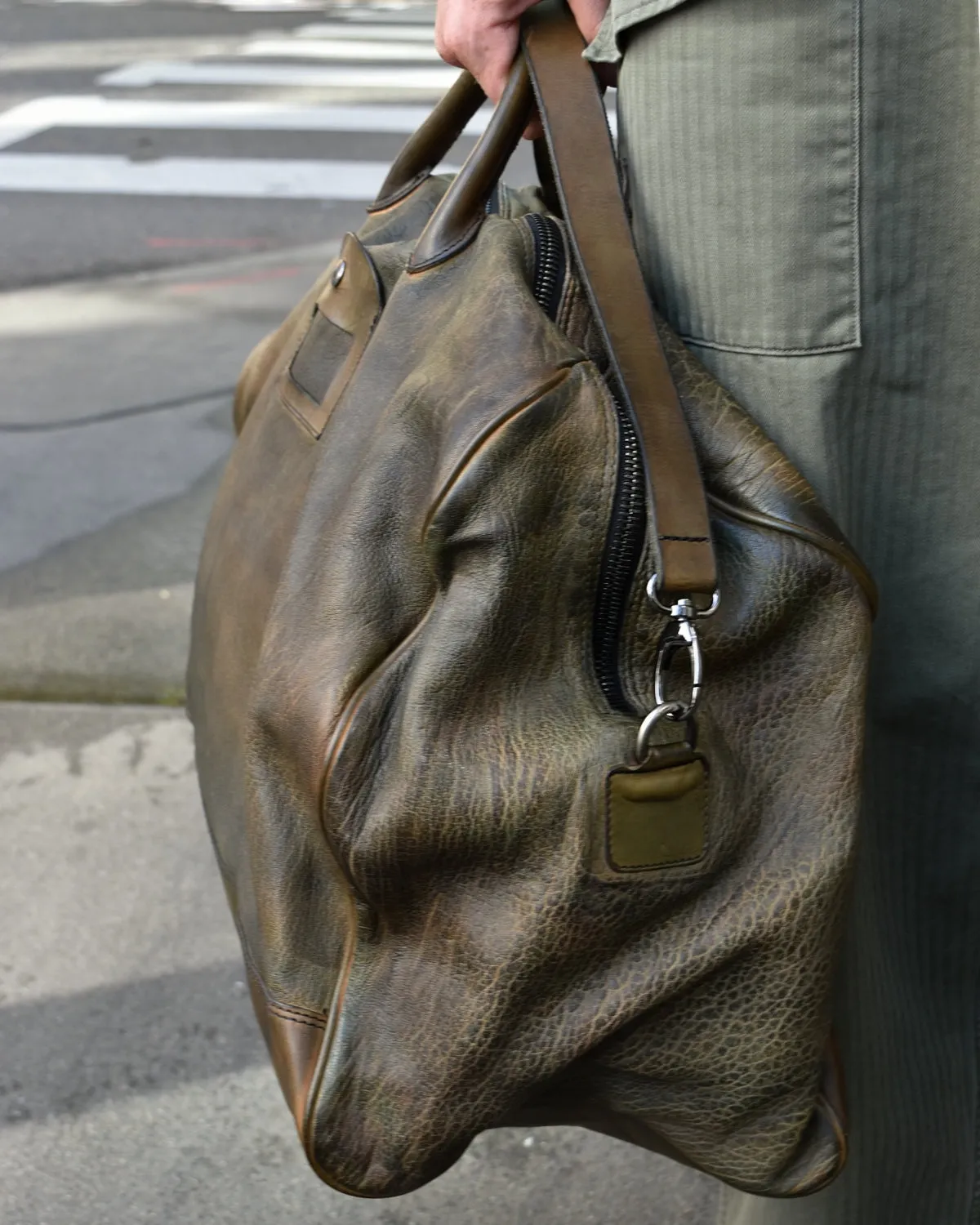 Numero 10 Monzeglio Washed Green Duffel Bag