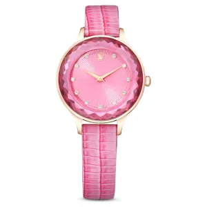 Octea Nova watch Swiss Made, Leather strap, Pink, Rose gold-tone finish 5650030