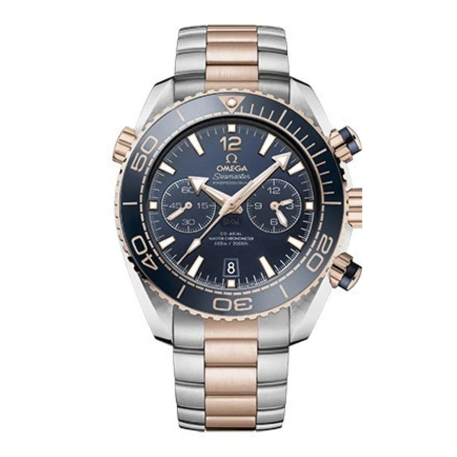 Omega  22mm Planet Ocean Two Tone Watch Bracelet 