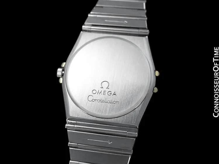Omega Constellation Mens 35mm Watch, Quartz, Date - Brushed Stainless Steel & 18K Gold