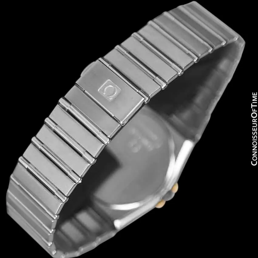 Omega Constellation Mens 35mm Watch, Quartz, Date - Brushed Stainless Steel & 18K Gold