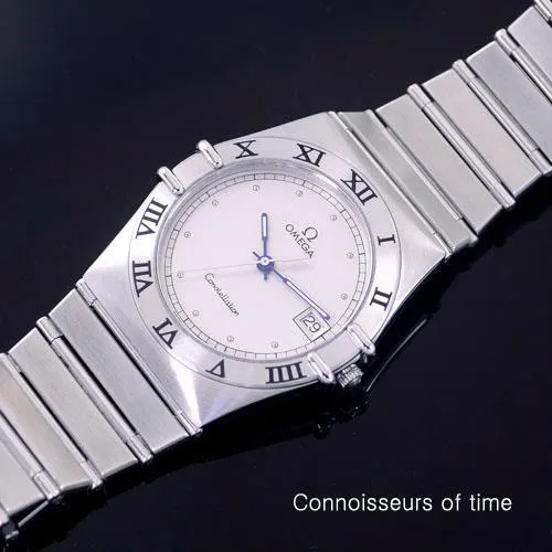 Omega Constellation Mens Bracelet Watch, Quartz, Date, 35mm - Brushed Stainless Steel