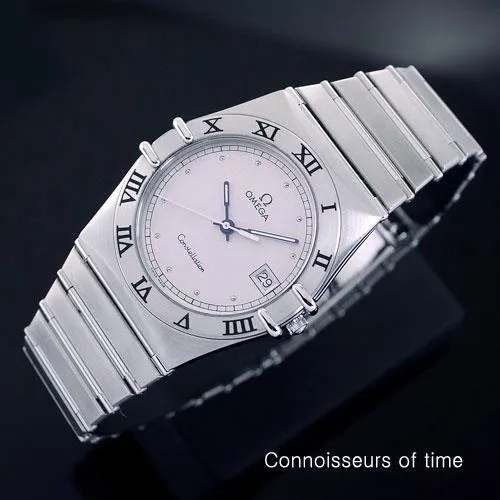 Omega Constellation Mens Bracelet Watch, Quartz, Date, 35mm - Brushed Stainless Steel
