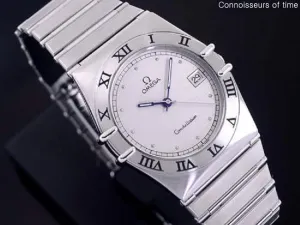 Omega Constellation Mens Bracelet Watch, Quartz, Date, 35mm - Brushed Stainless Steel