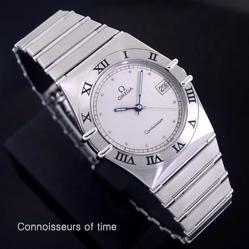 Omega Constellation Mens Bracelet Watch, Quartz, Date, 35mm - Brushed Stainless Steel