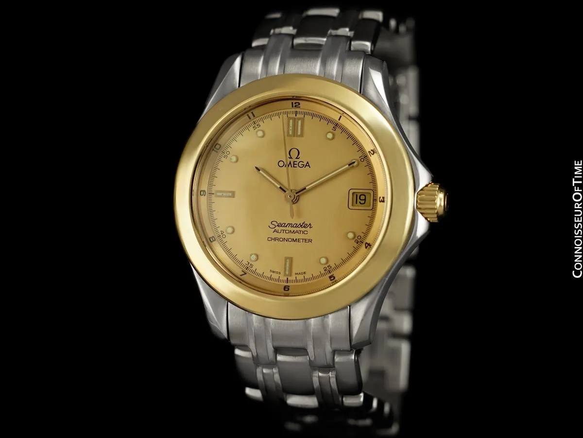 Omega Seamaster 120M Professional Divers Mens Automatic Chronometer Steel & 18K Gold Watch - Boxes