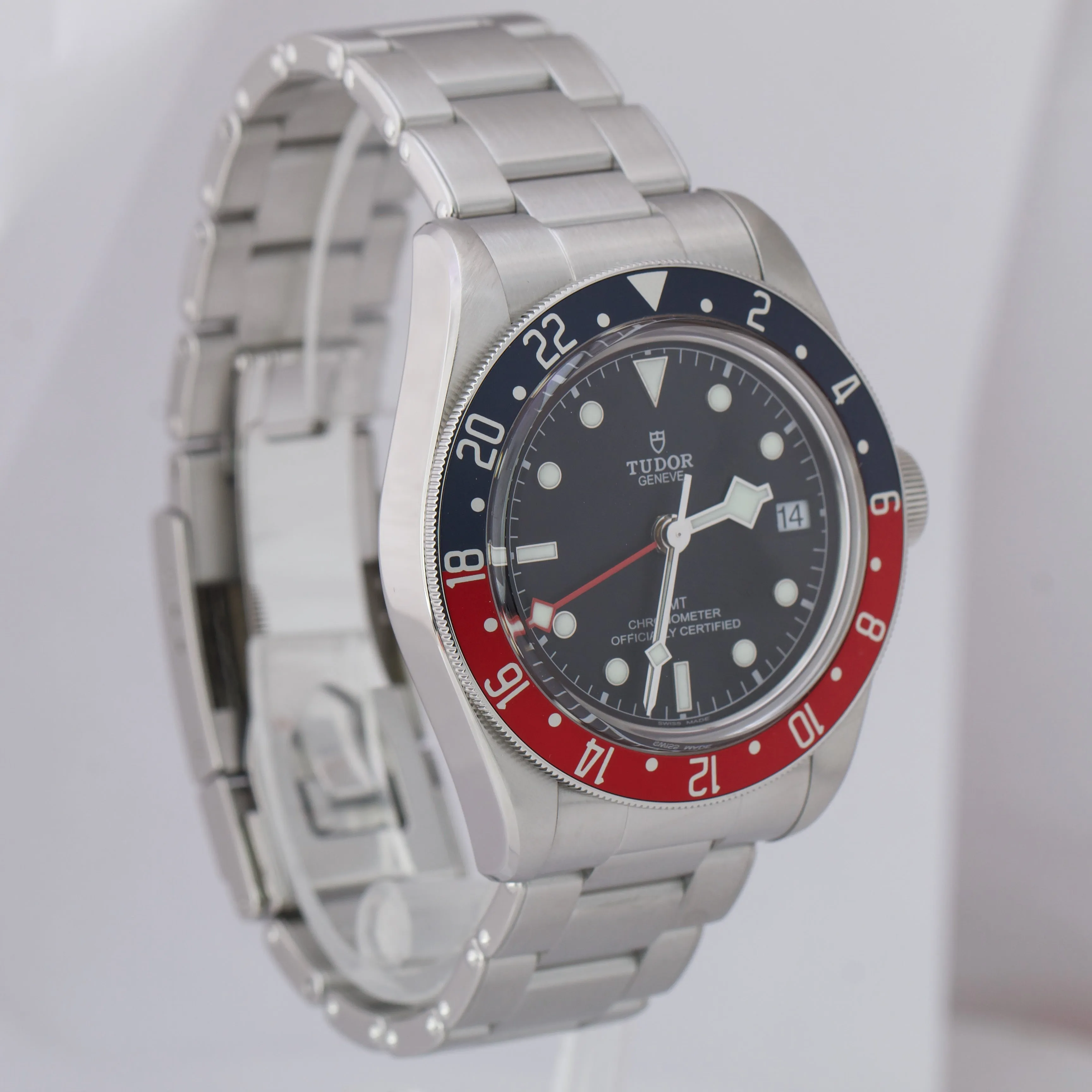 OPEN CARD Tudor Black Bay GMT Pepsi 41mm Stainless Black Date Watch 79830RB