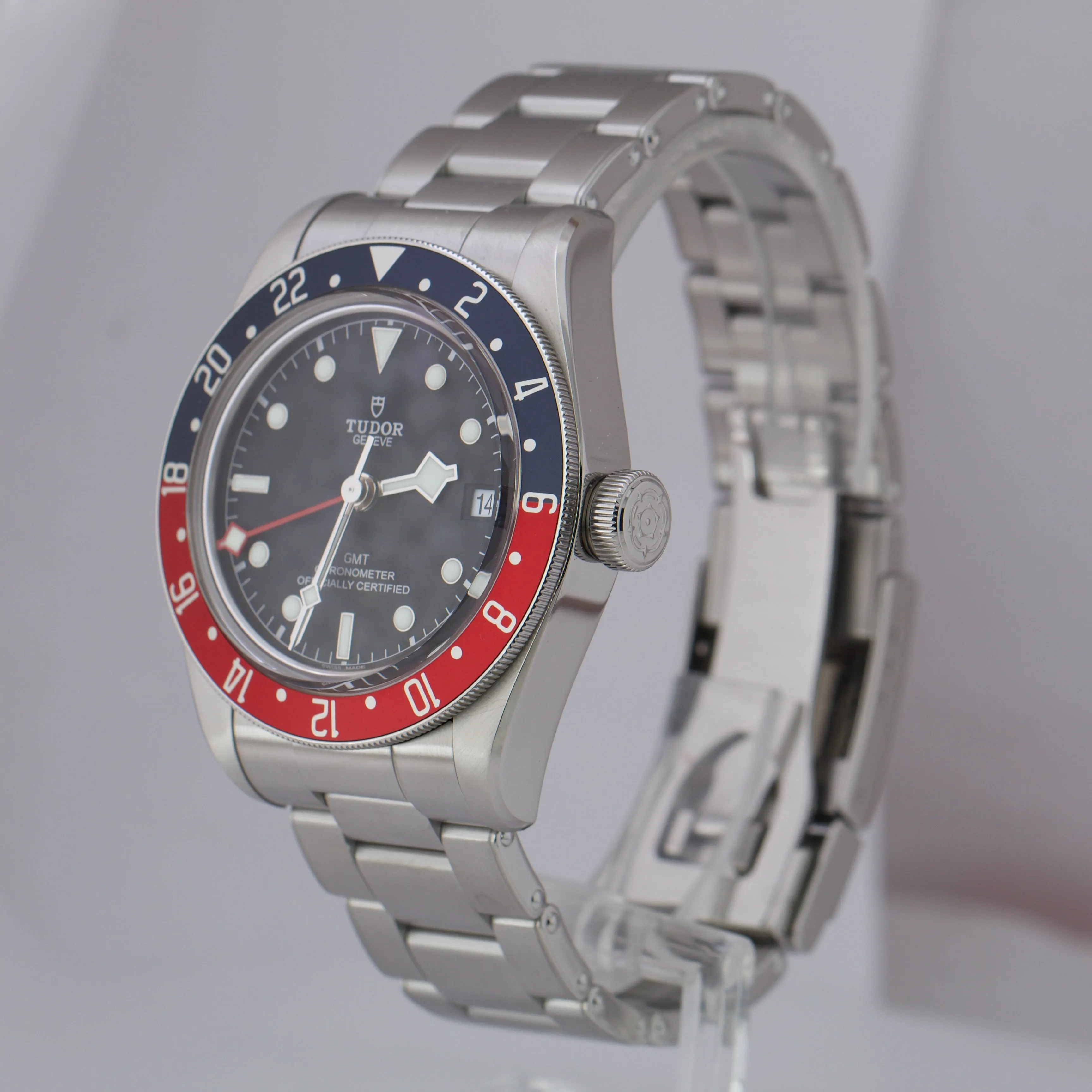 OPEN CARD Tudor Black Bay GMT Pepsi 41mm Stainless Black Date Watch 79830RB