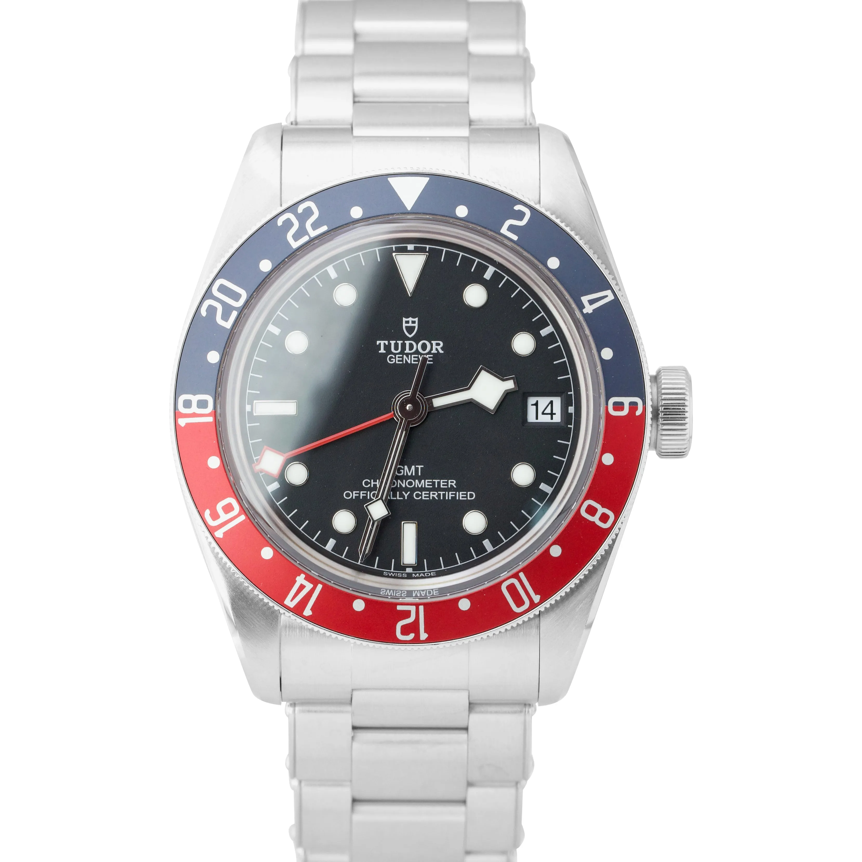 OPEN CARD Tudor Black Bay GMT Pepsi 41mm Stainless Black Date Watch 79830RB
