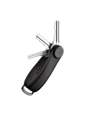 Orbitkey Crazy Horse Leather Obsidian Black Red
