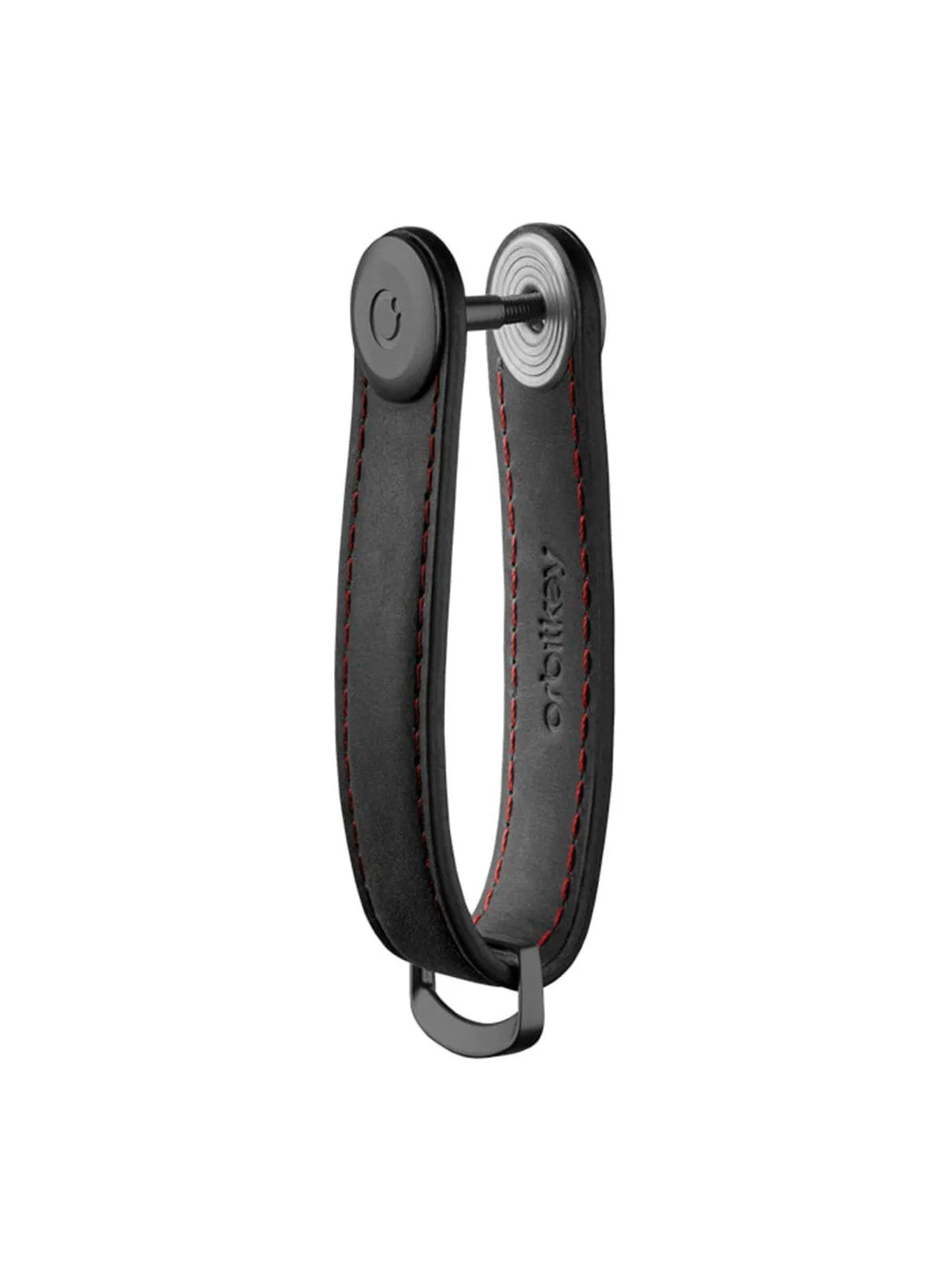 Orbitkey Crazy Horse Leather Obsidian Black Red
