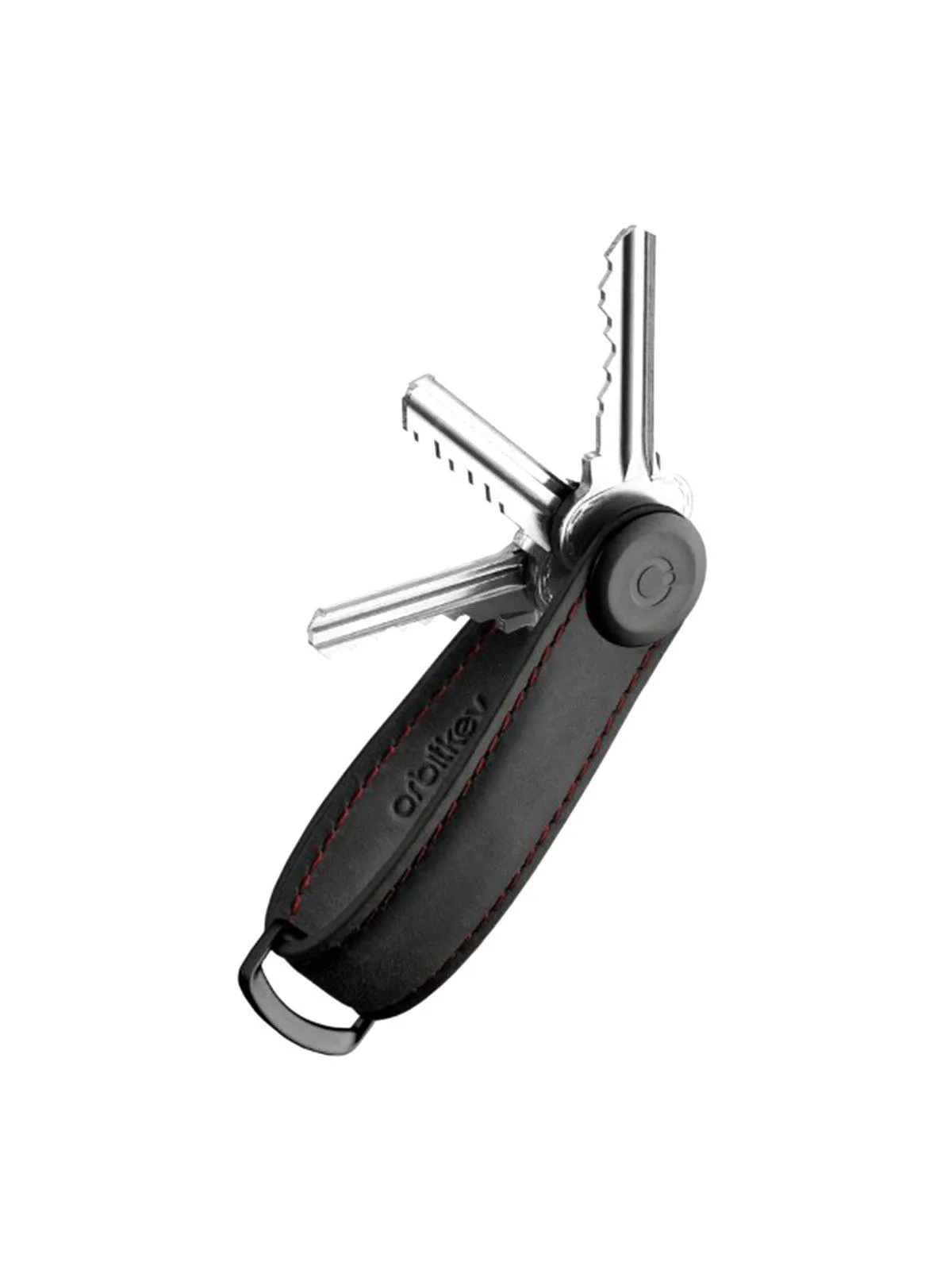 Orbitkey Crazy Horse Leather Obsidian Black Red