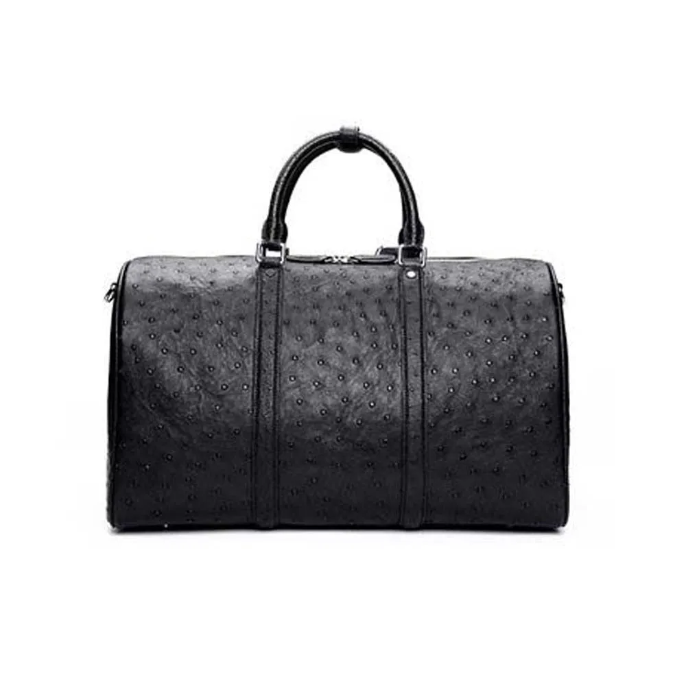 Ostrich Leather Travel Bag