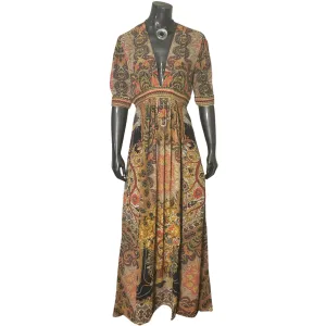 Paisley V-Neck Tunic Dress - Shelly