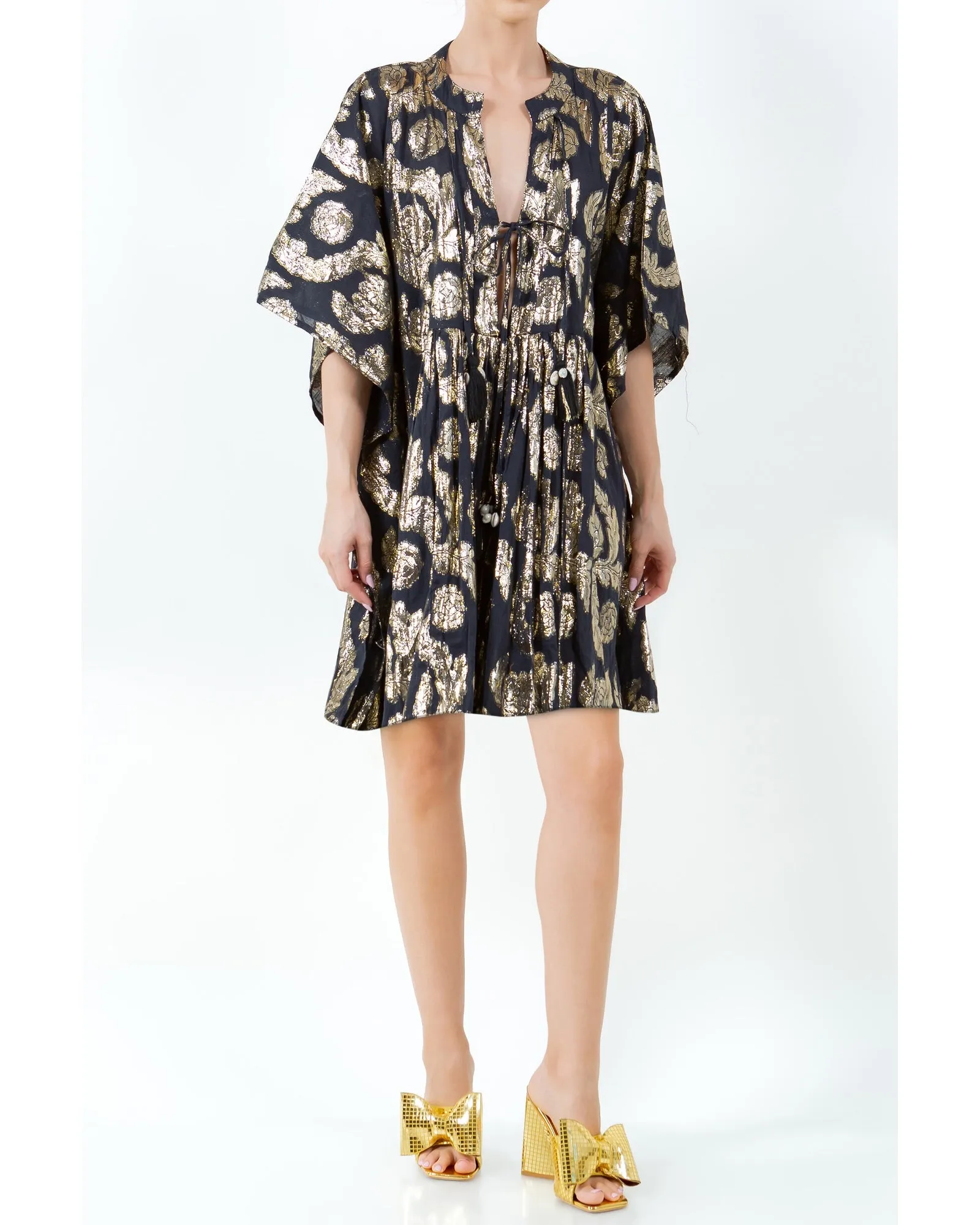 Palm Springs Caftan Tunic Dress - Black