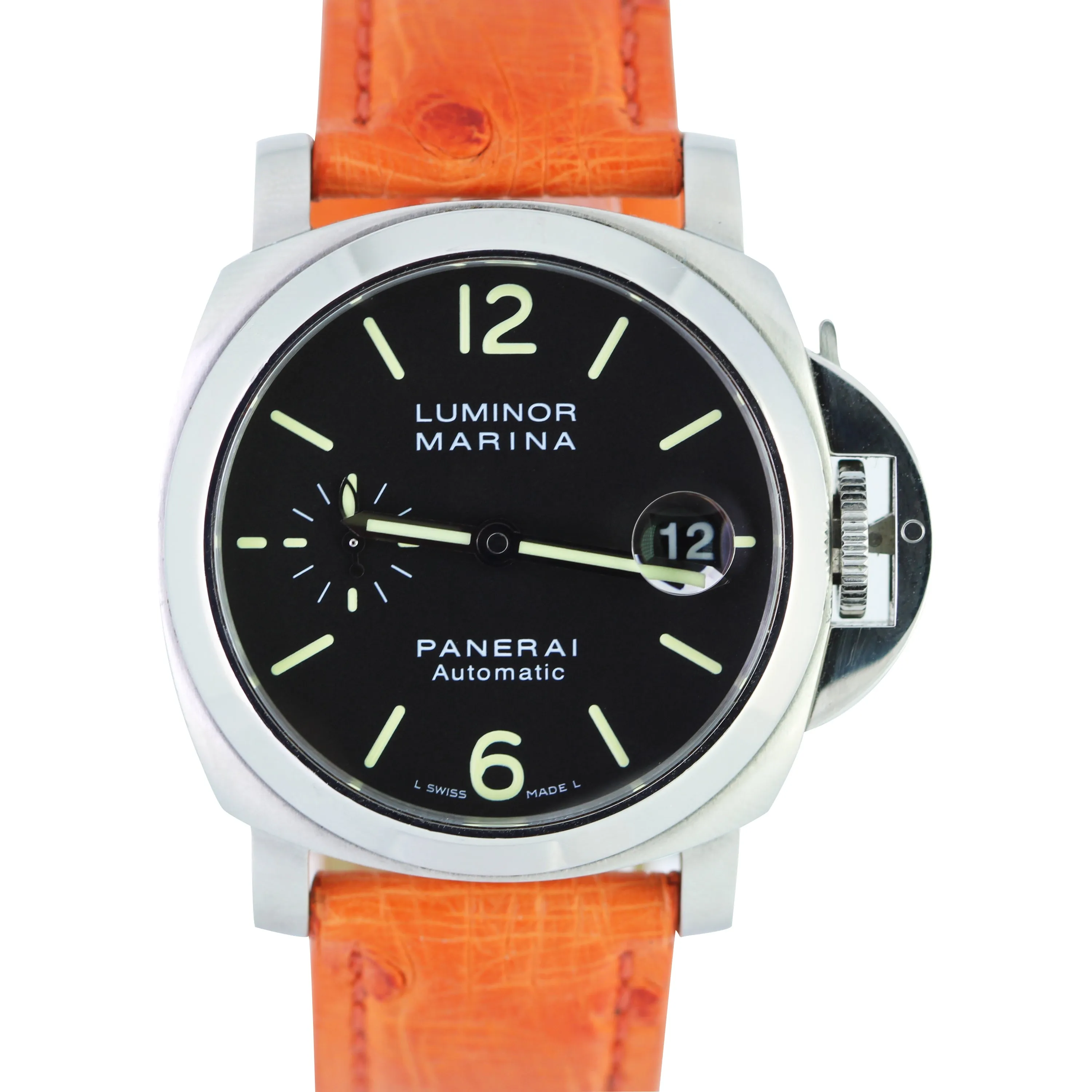 Panerai PAM 48 Luminor Marina Date Stainless Steel 40mm Automatic Watch PAM00048