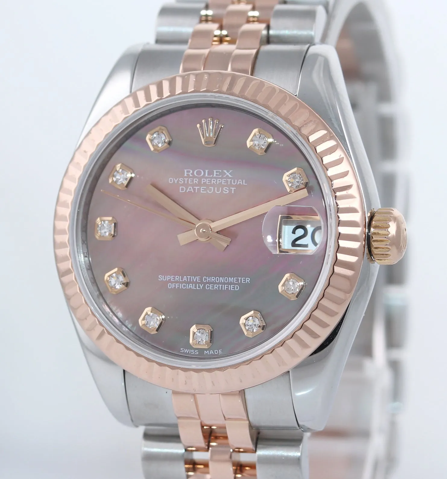 PAPERS Ladies Rolex DateJust 31 178271 Rose MOP Diamond Jubilee 31mm Watch Box