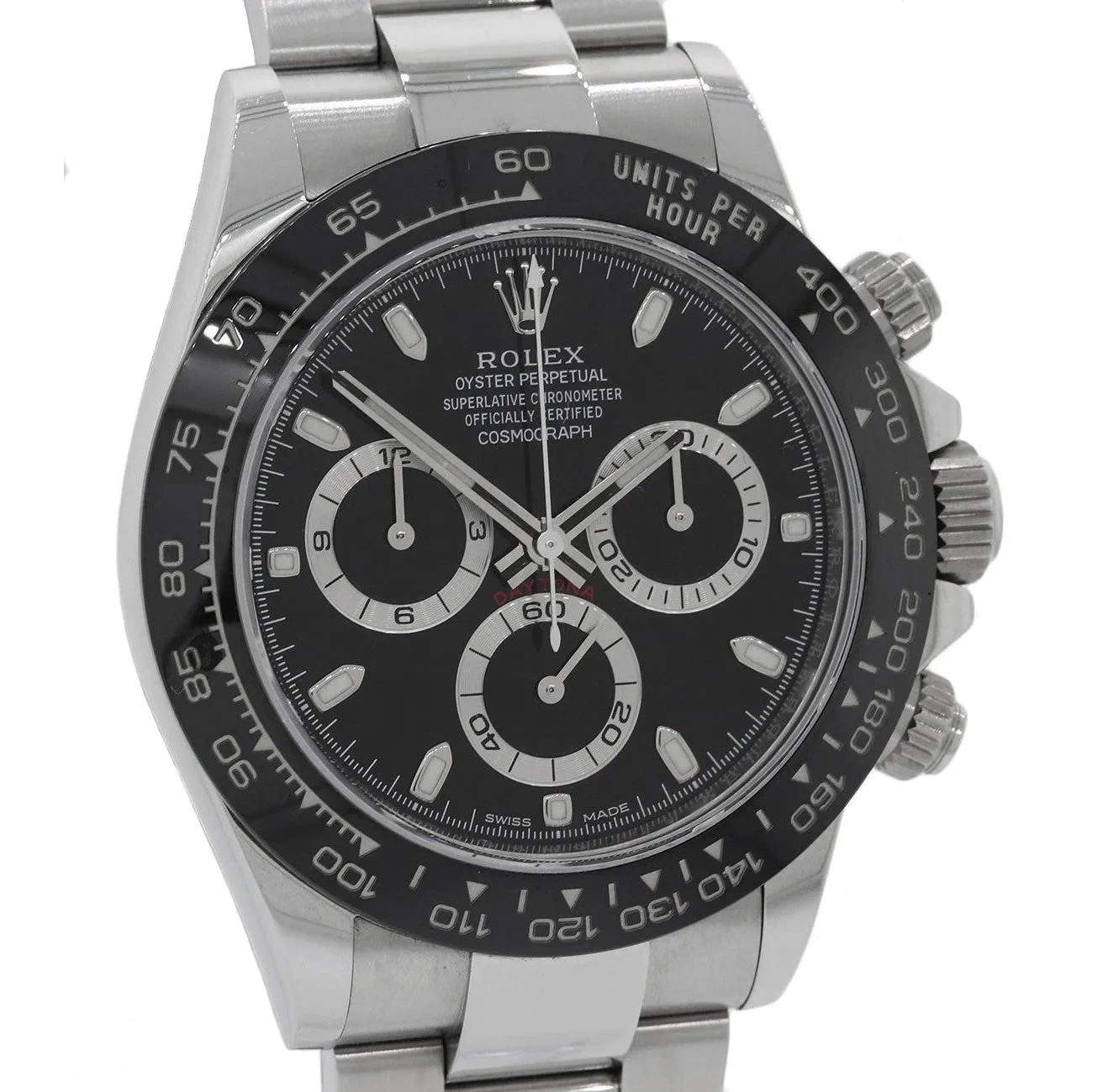 PARTIAL STICKERS PAPERS 2018 Rolex Daytona 116500 Black Chronograph Steel Watch