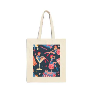 Party Cowgirl Cotton Canvas Tote Bag