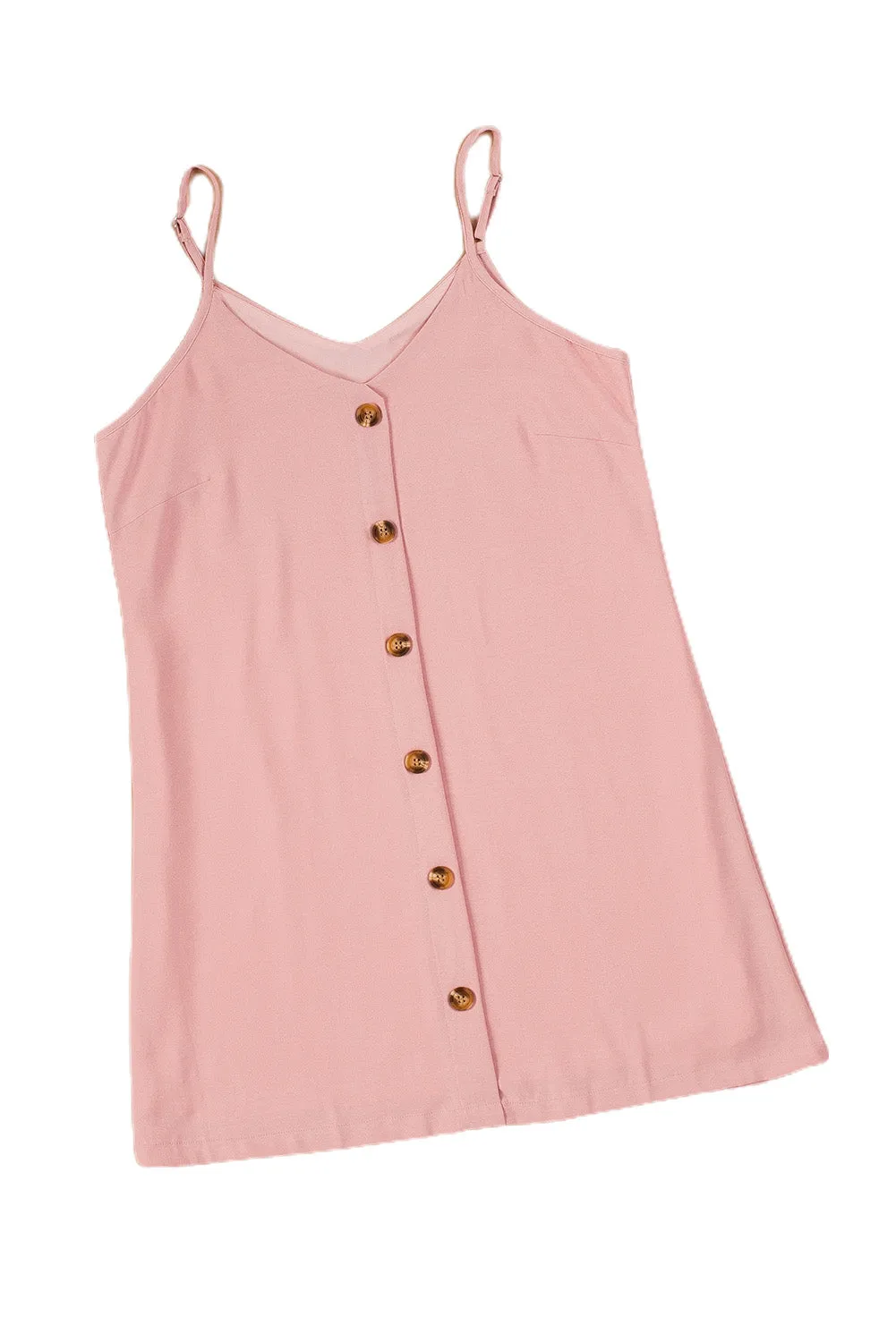 Pink Buttoned Slip Dress