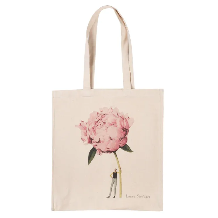 Pink Peony Heavyweight Canvas Tote Bag
