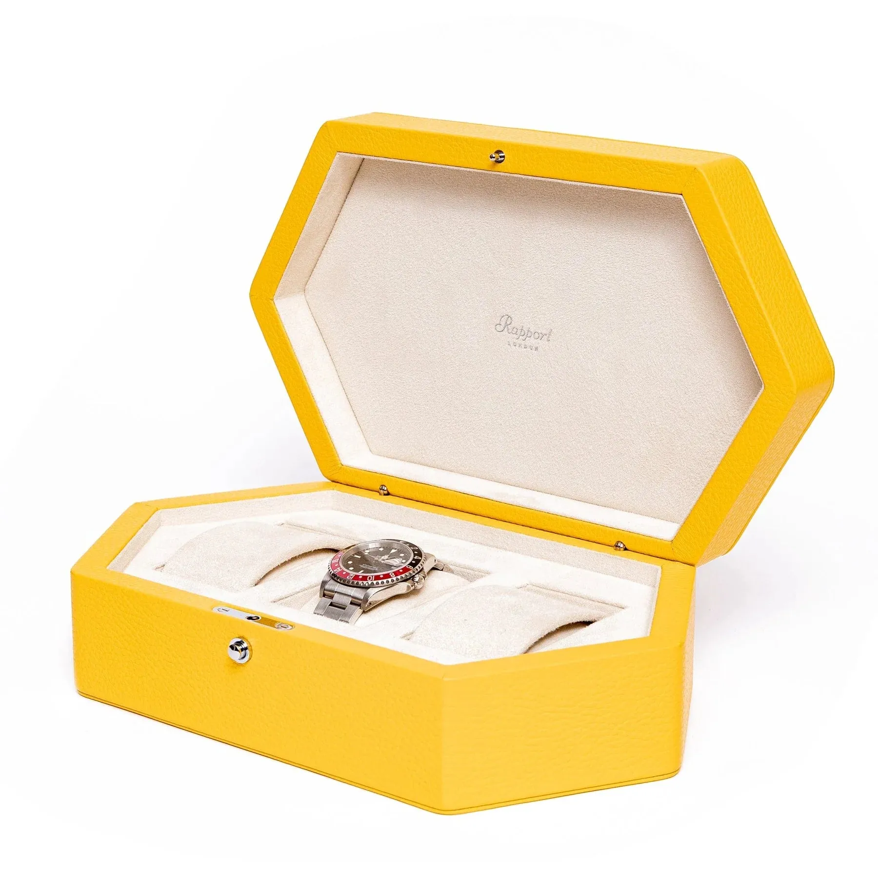 Portobello 3 Watch Box - Yellow