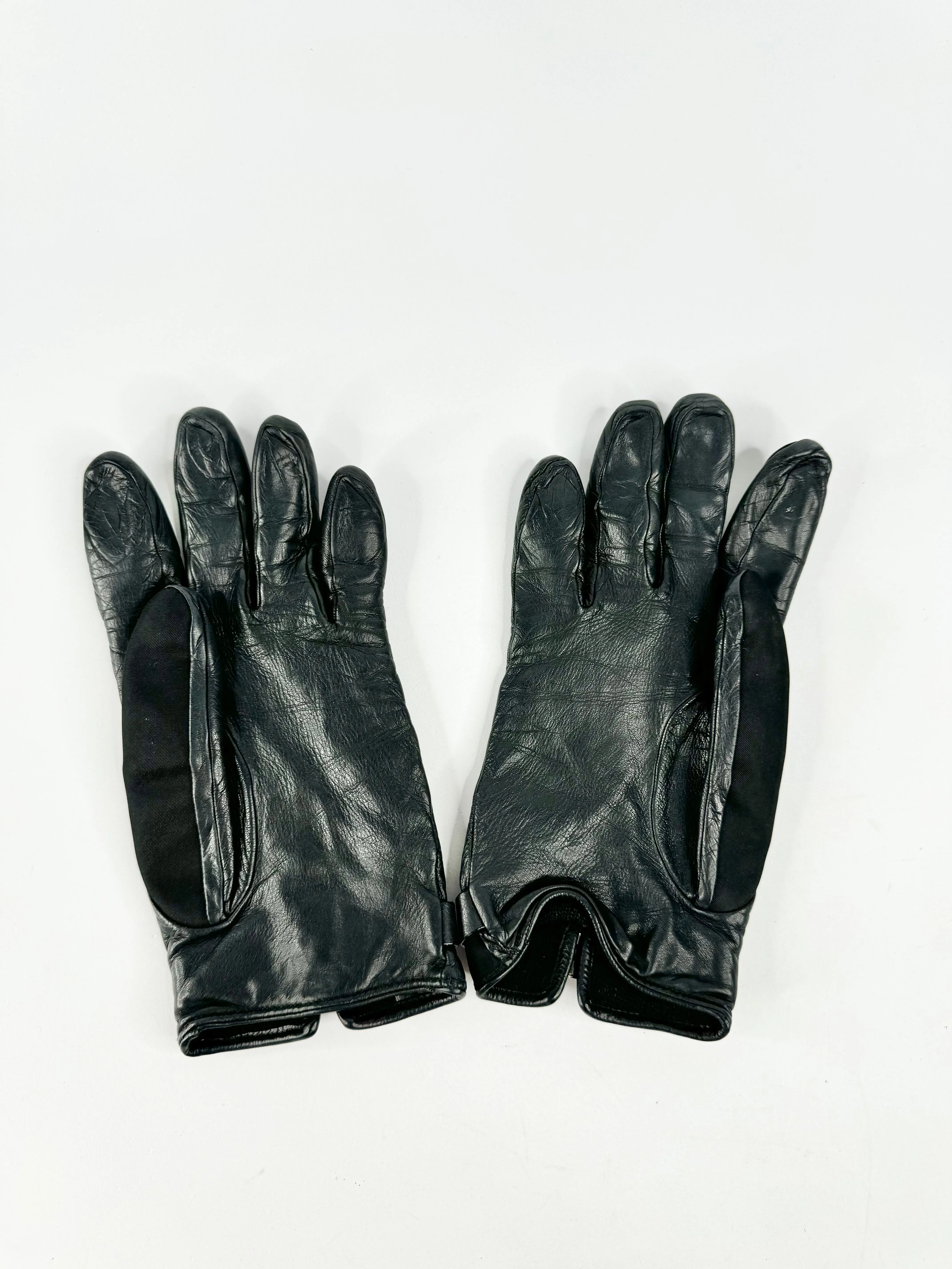 Prada Black Leather Gloves