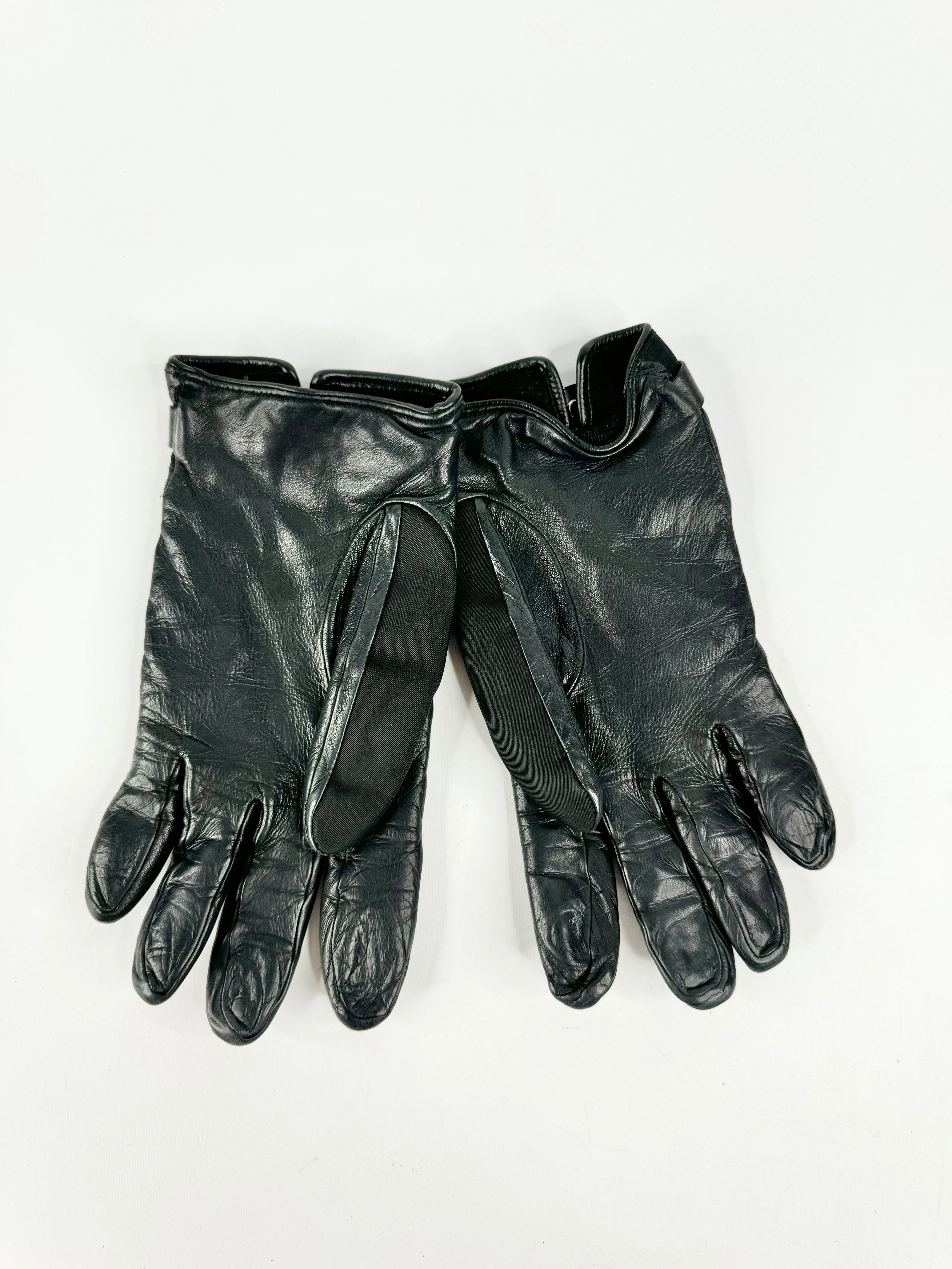 Prada Black Leather Gloves
