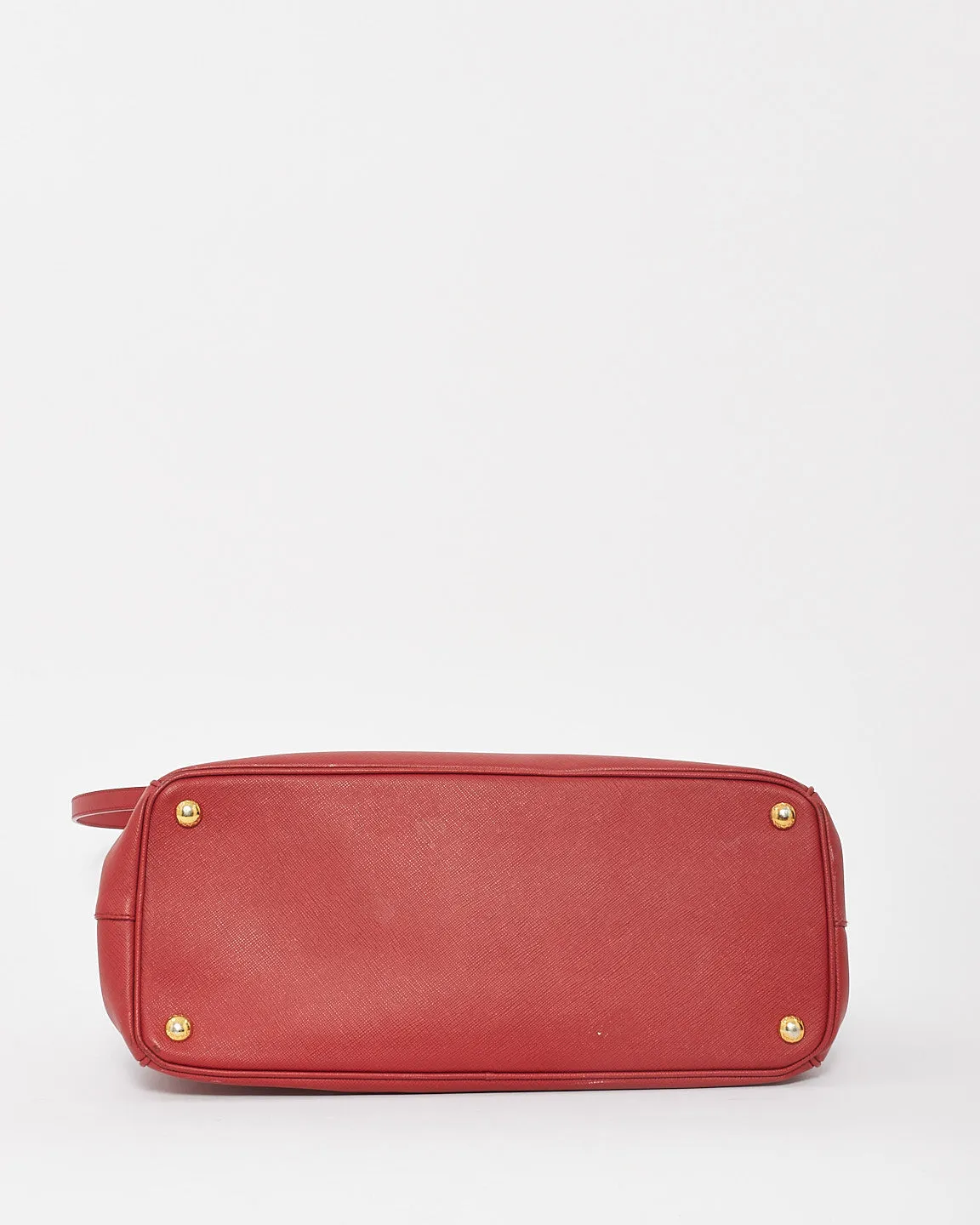 Prada Red Saffiano Leather Large Galleria Double Zip Tote Bag