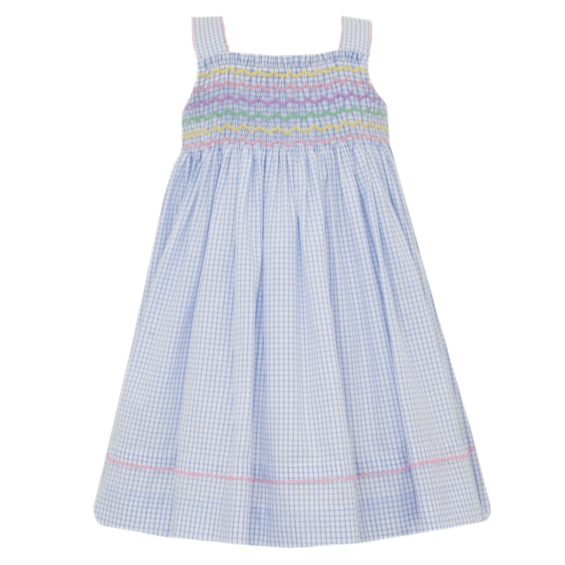 *Pre-Order* Anavini Smocked Sundress - Blue/Multicolor