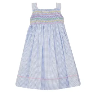 *Pre-Order* Anavini Smocked Sundress - Blue/Multicolor