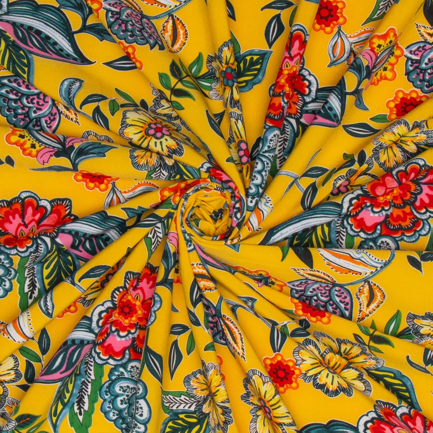 Printed Super Soft Mustard Floral Multi