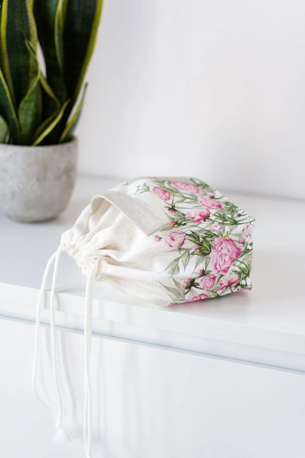 Project Bag. Small. Special KnitterBag design. Summer Flowers collection