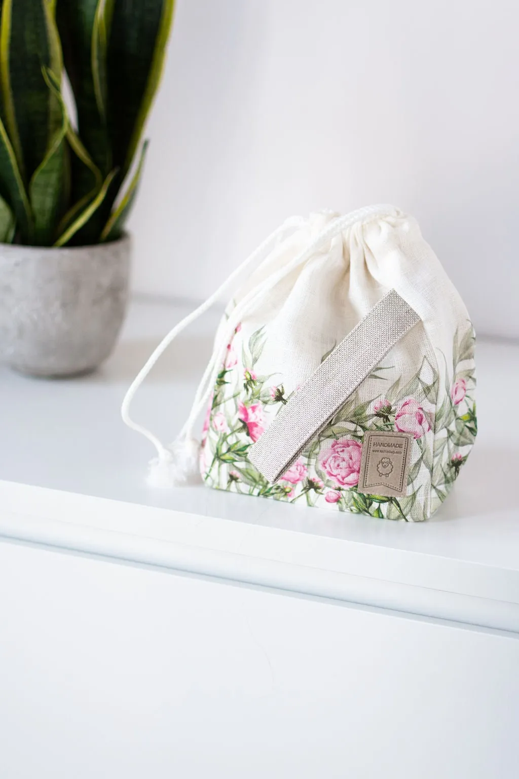 Project Bag. Small. Special KnitterBag design. Summer Flowers collection