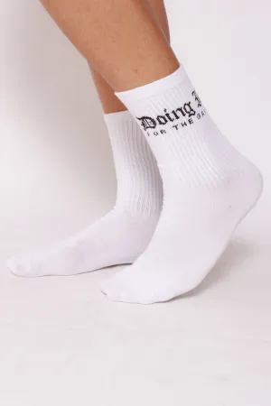 "Doing It For The Gays" Socks in White