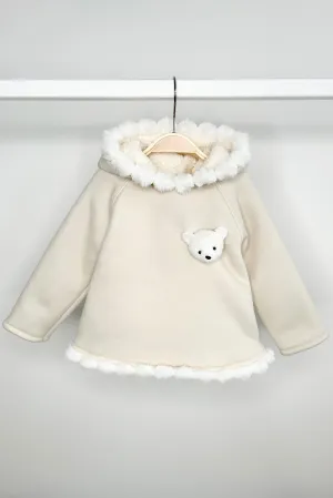 "Elina" Stone Pom Pom Teddy Hoodie Tunic
