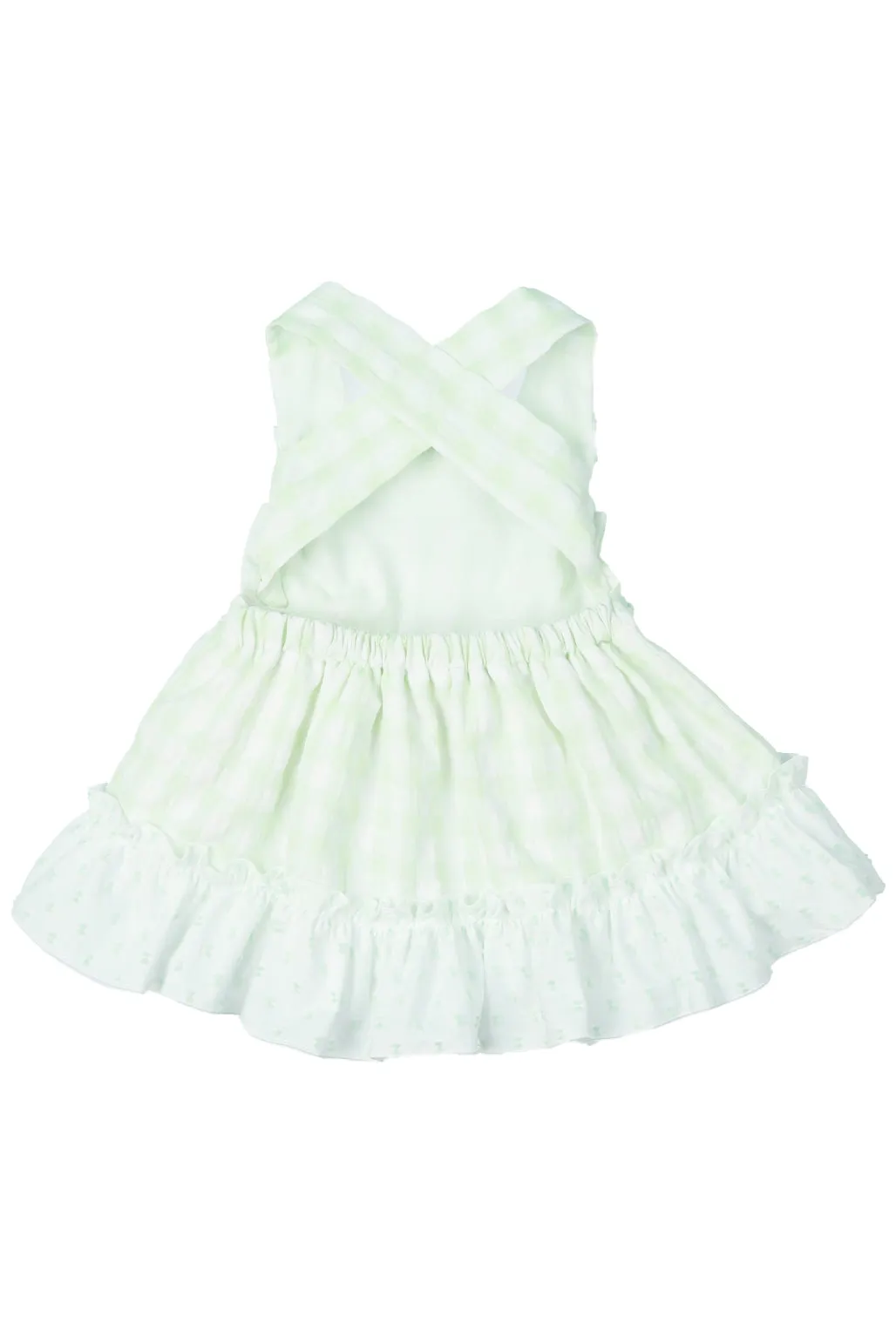 "Joselyn" Pale Green Gingham Dress
