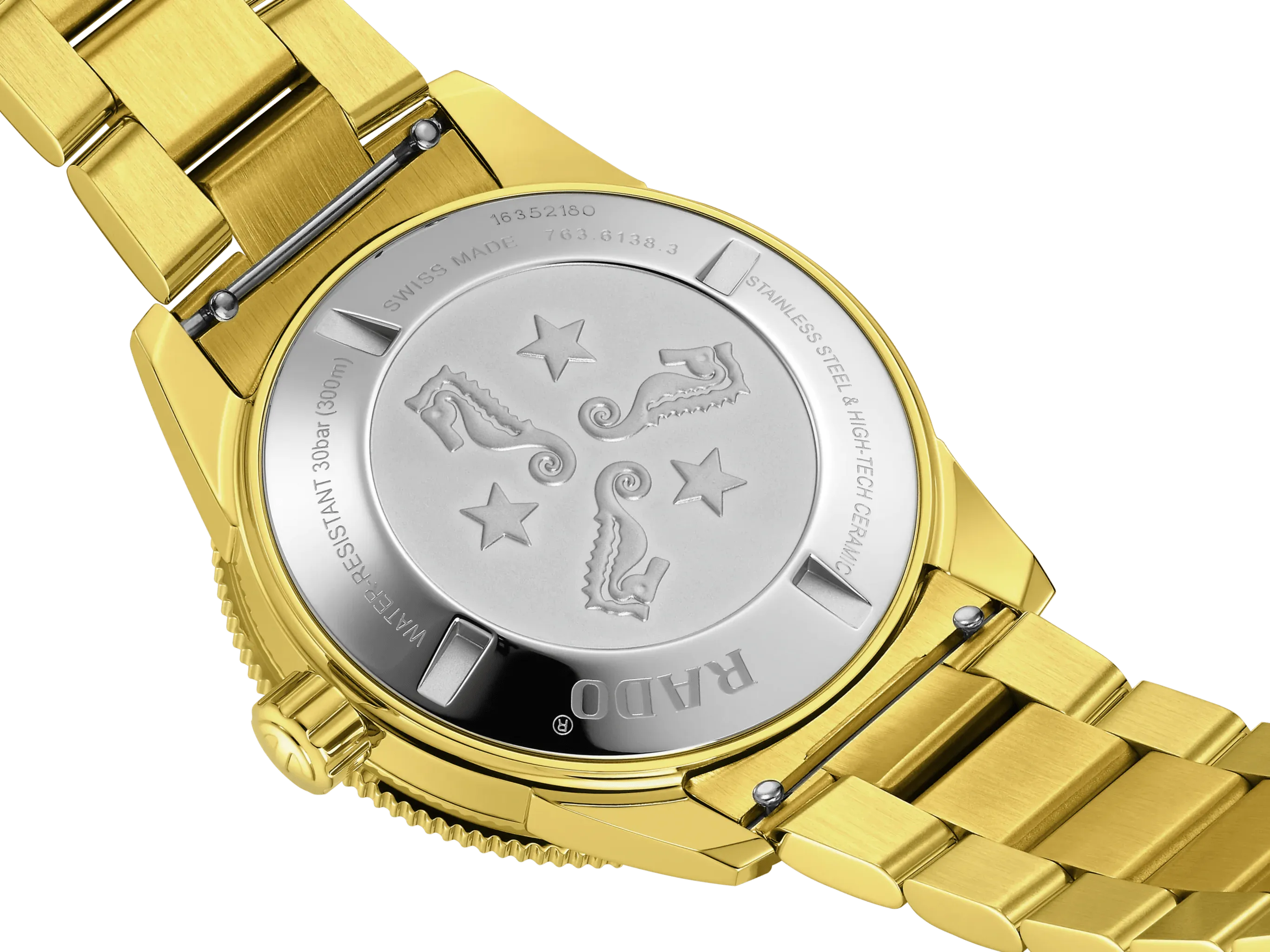 RADO Captain Cook 42mm Yellow Gold Green Dial Men's Watch R32136323