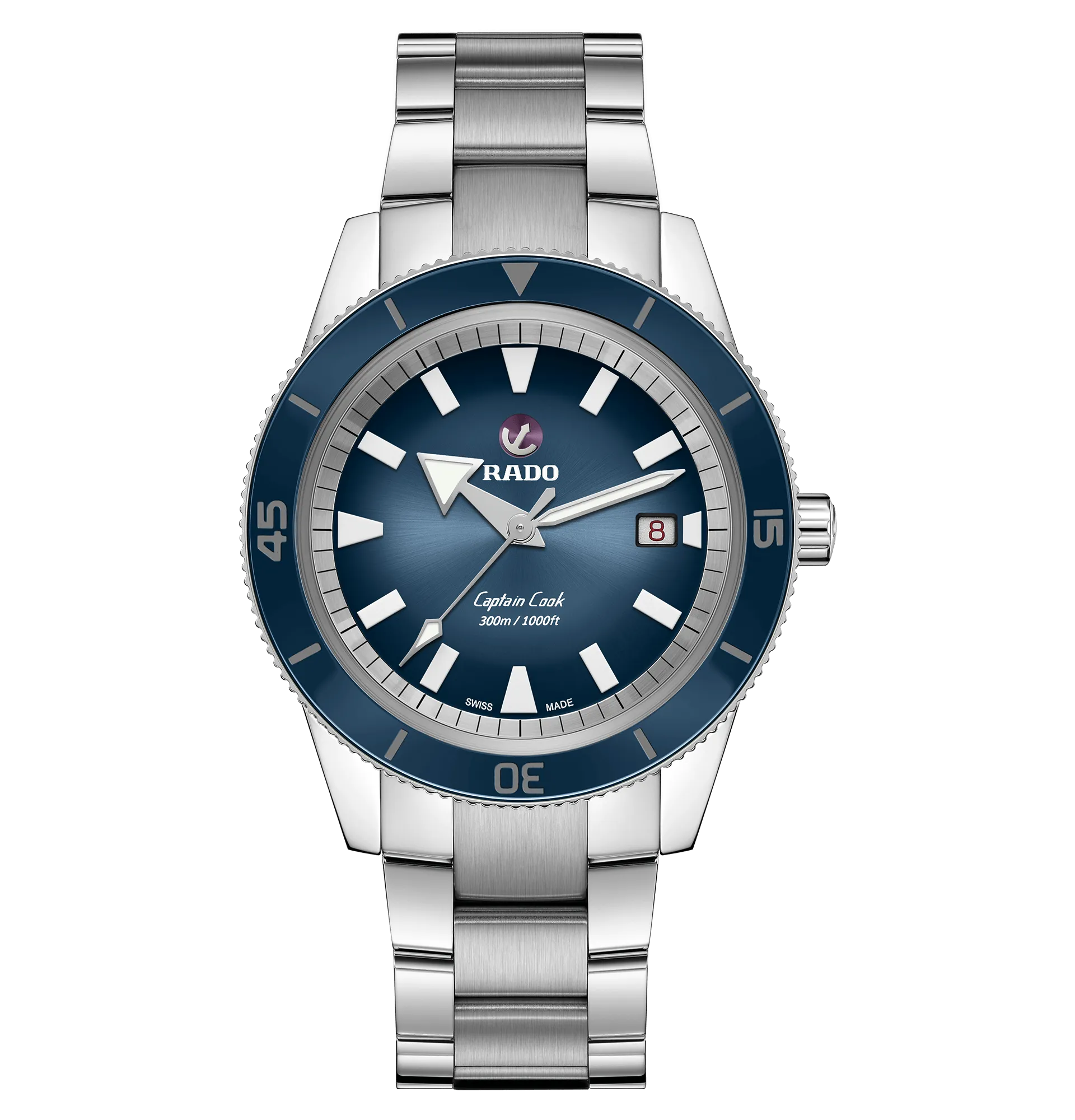 RADO Captain Cook Automatic 42mm Blue Dial Stainless Steel Men's Watch R32105203
