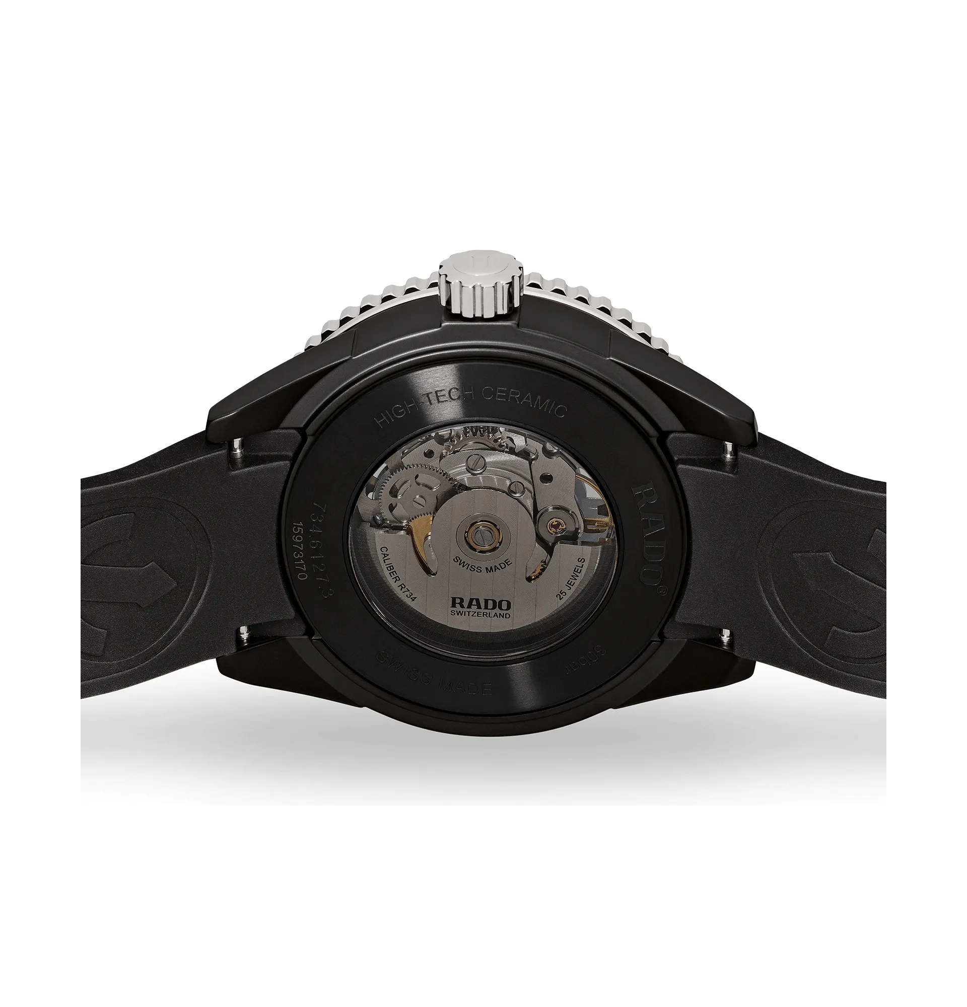 RADO Captain Cook High-Tech Ceramic 43mm Black Rubber Strap Men's Watch R32127156