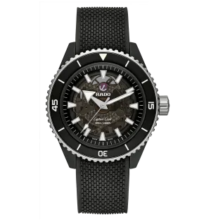 RADO Captain Cook High-Tech Ceramic 43mm Black Rubber Strap Men's Watch R32127156