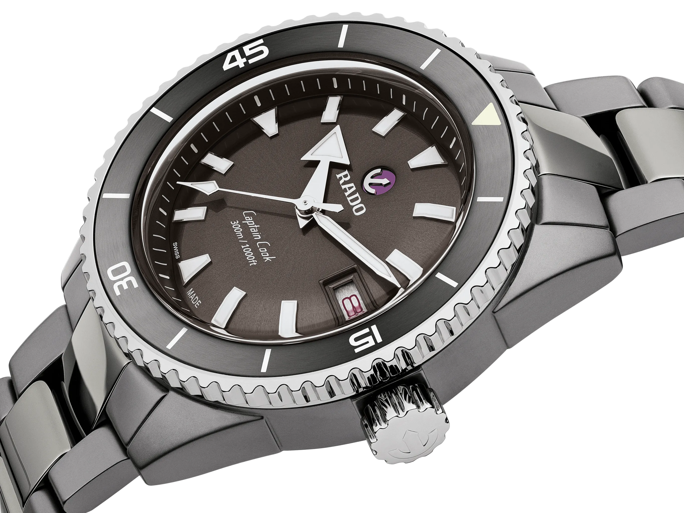 RADO Captain Cook Plasma High-Tech Ceramic Diver 43mm Grey Dial Men's Watch R32144102